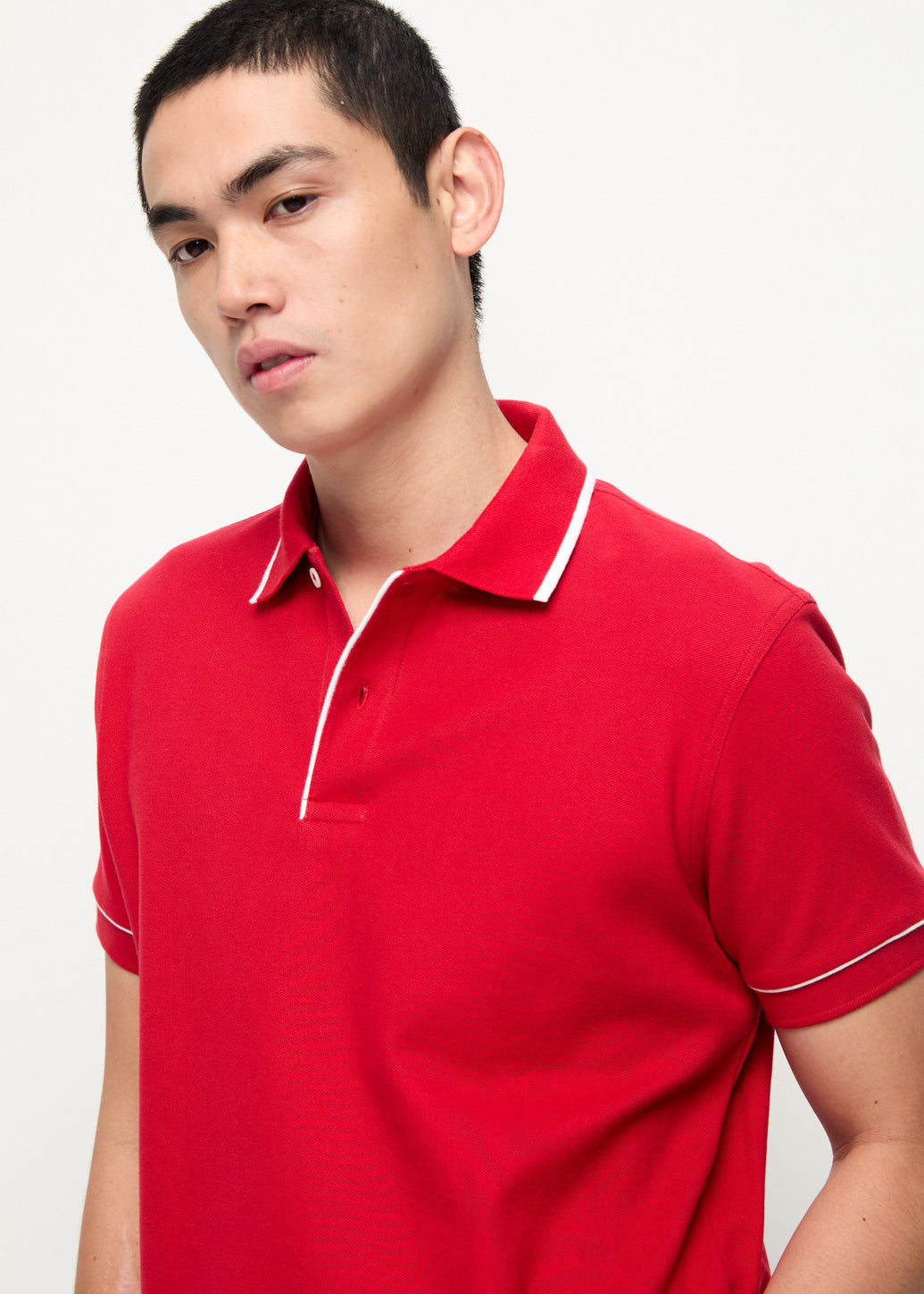 LINE PIPING POLO Red / XL