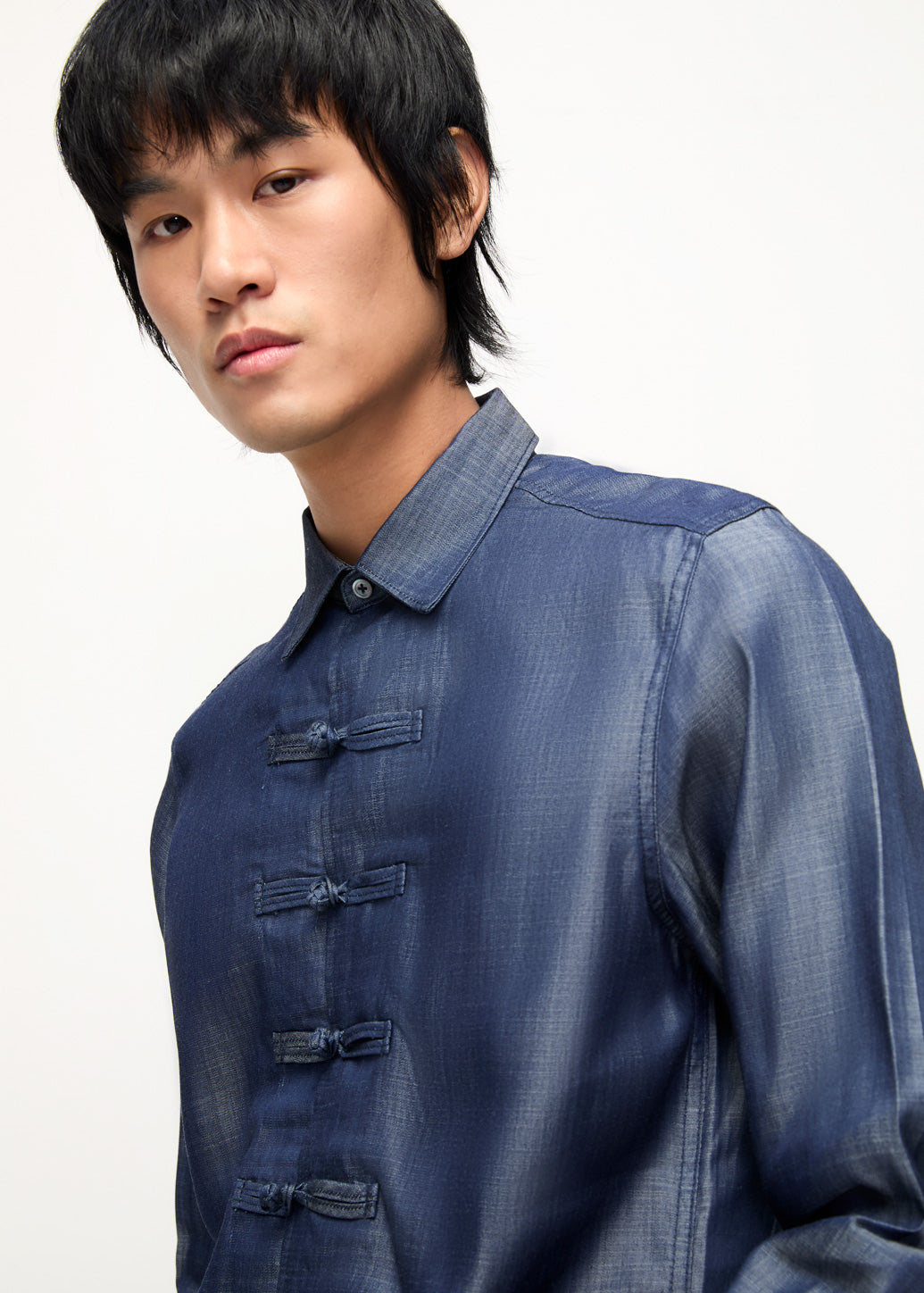 FROG BUTTON TWILL SHIRT Navy / XL