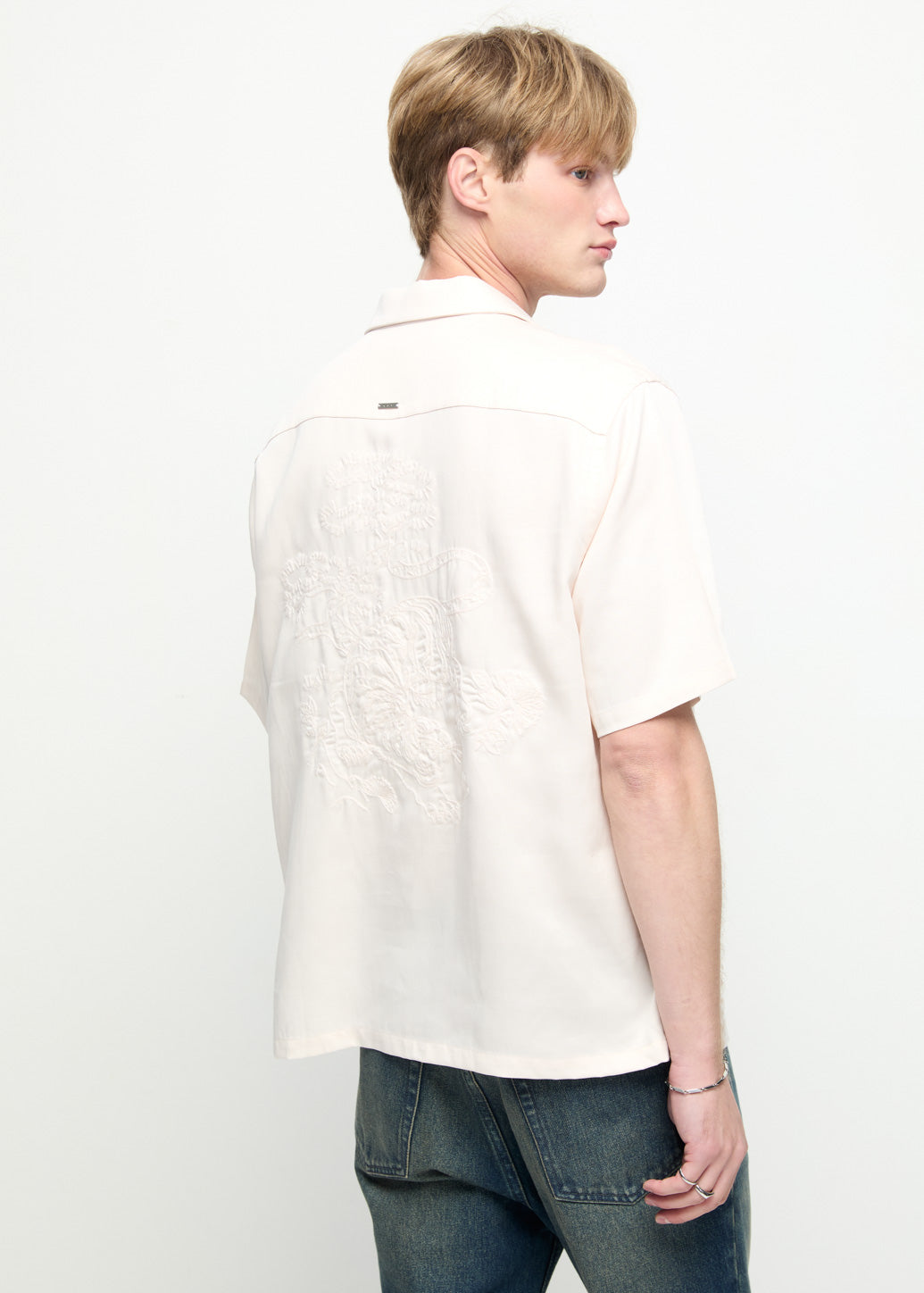 ORIENTAL REBELLION EMBROIDERED SHIRT Nude / XL