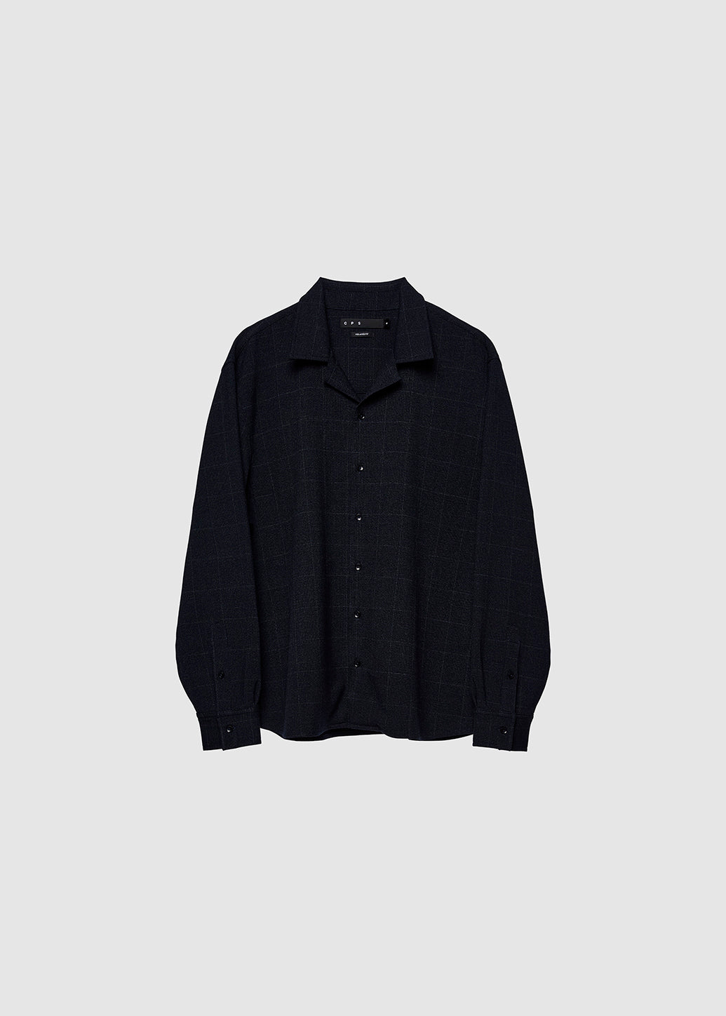 CHECKED LONG SLEEVE SHIRT Black / XL