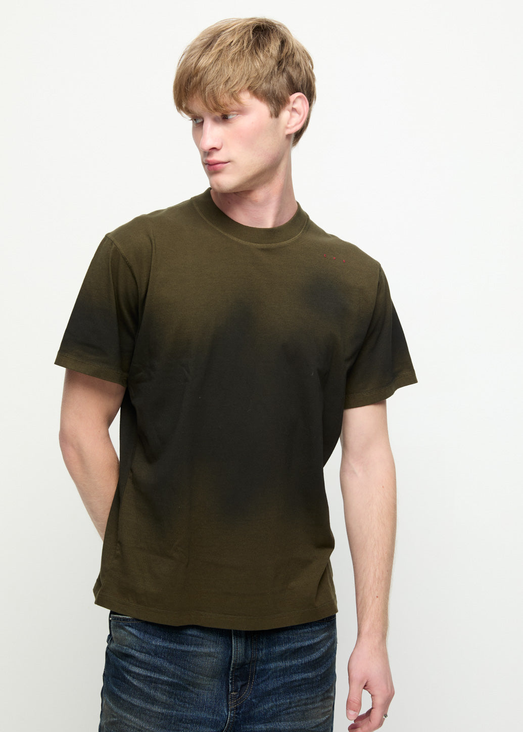 GREY WASHED TEE Green / XL