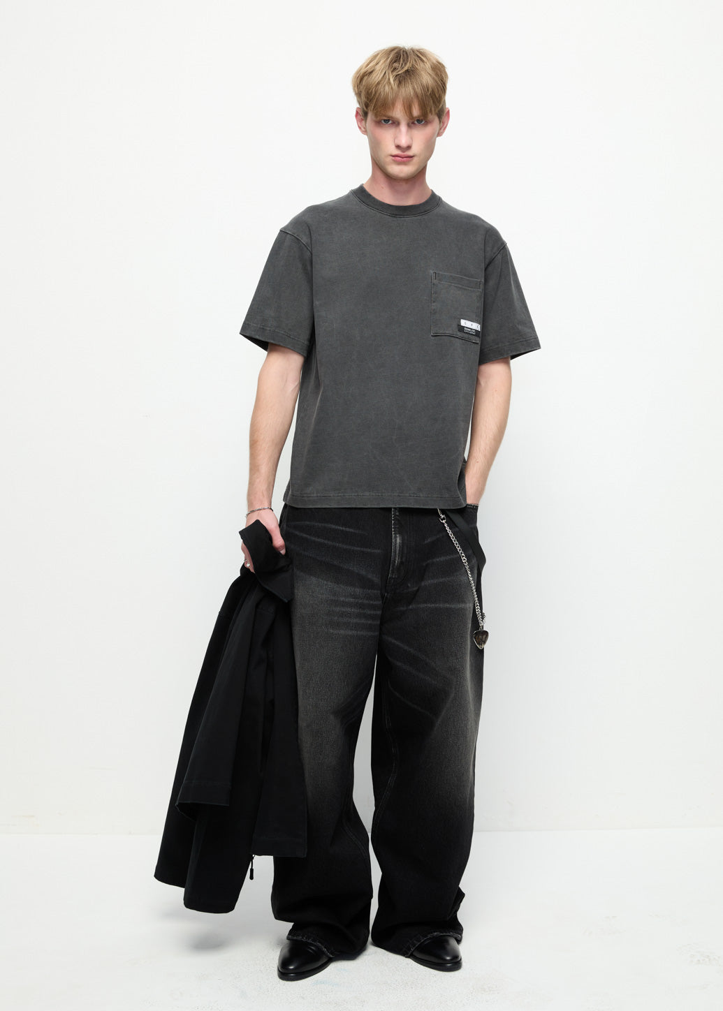 LOGO POCKET TEE Black / XL