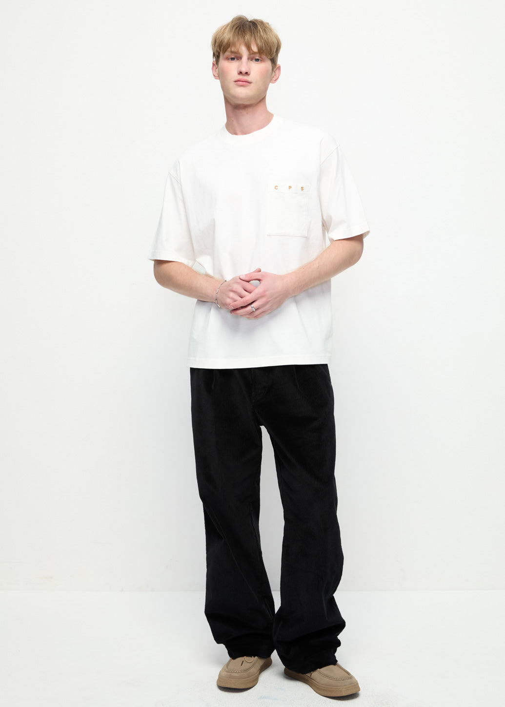 EMBROIDERED LOGO POCKET TEE