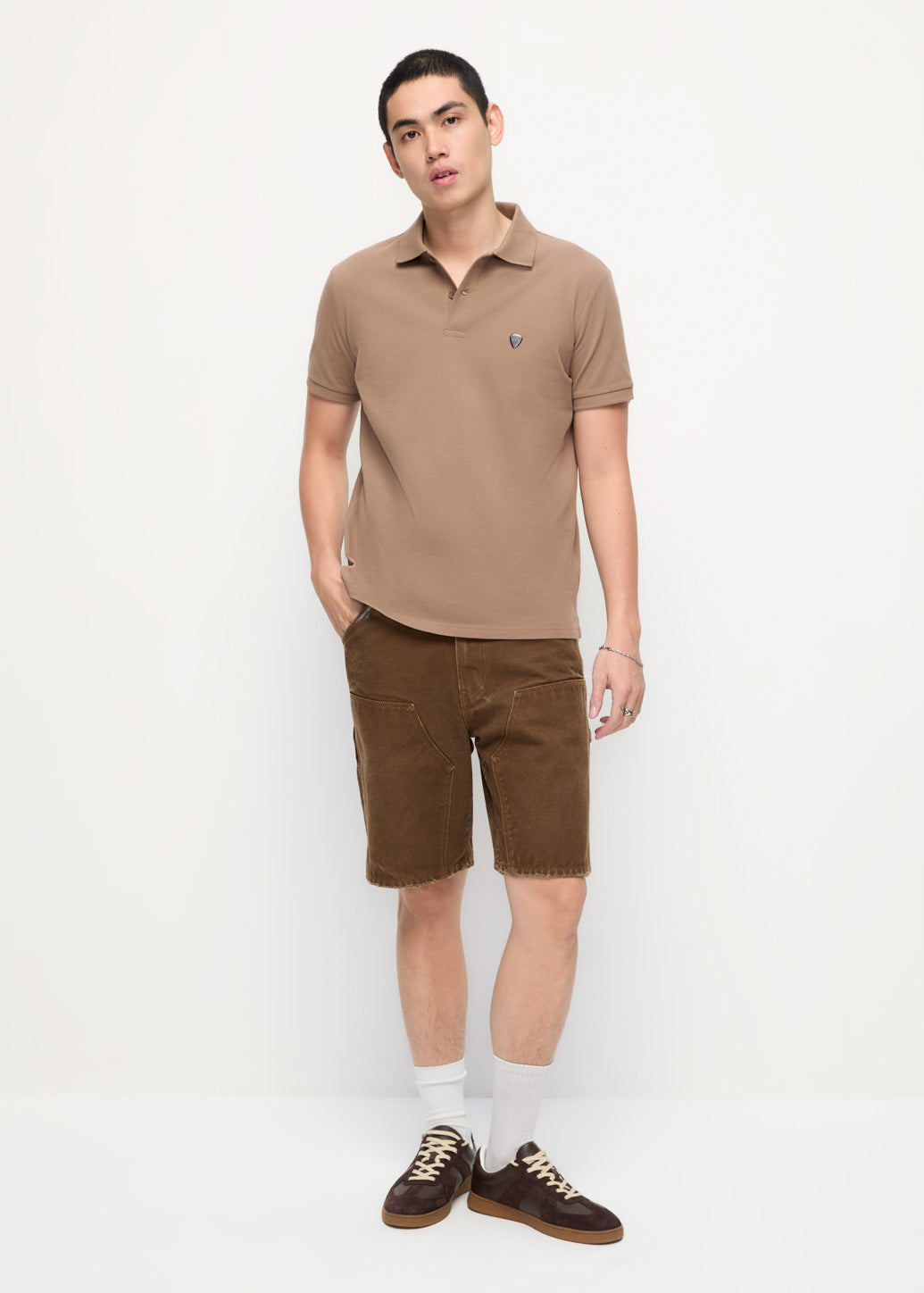 CARPENTER DENIM SHORTS