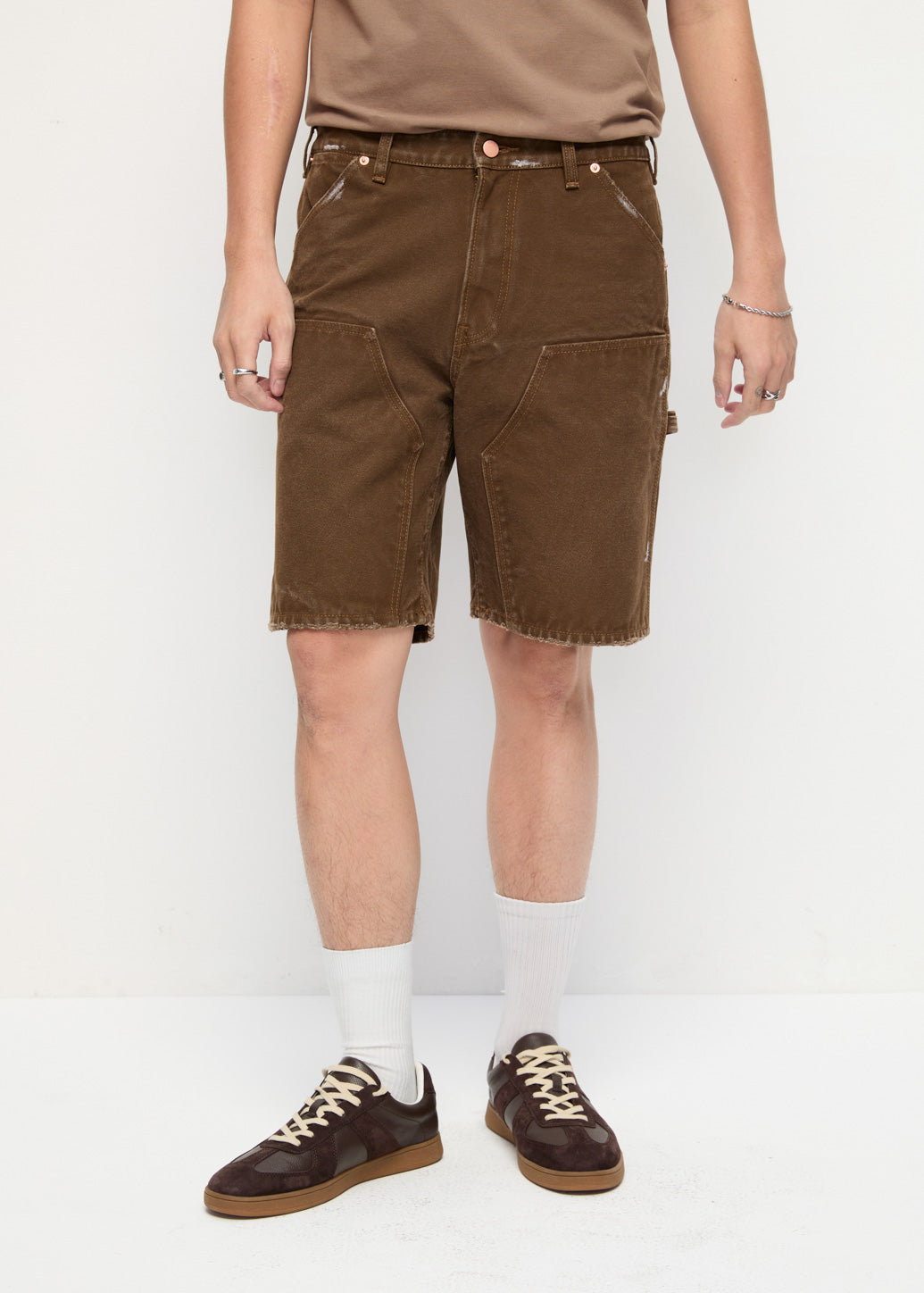 CARPENTER DENIM SHORTS