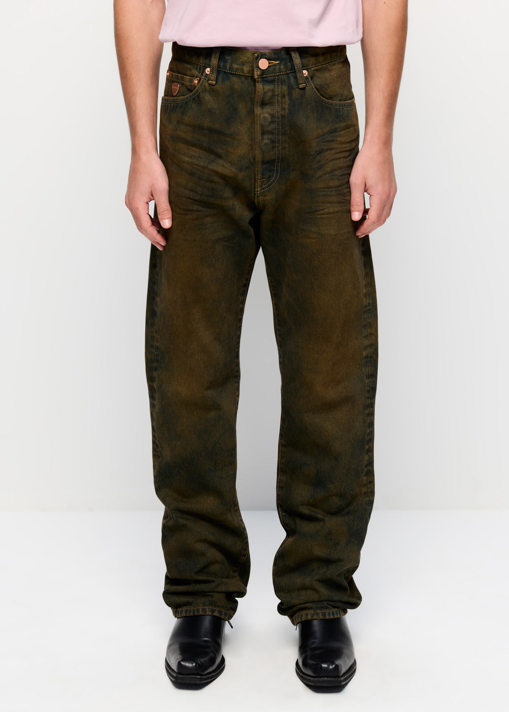 VINTAGE STRAIGHT-FIT WASHED JEANS