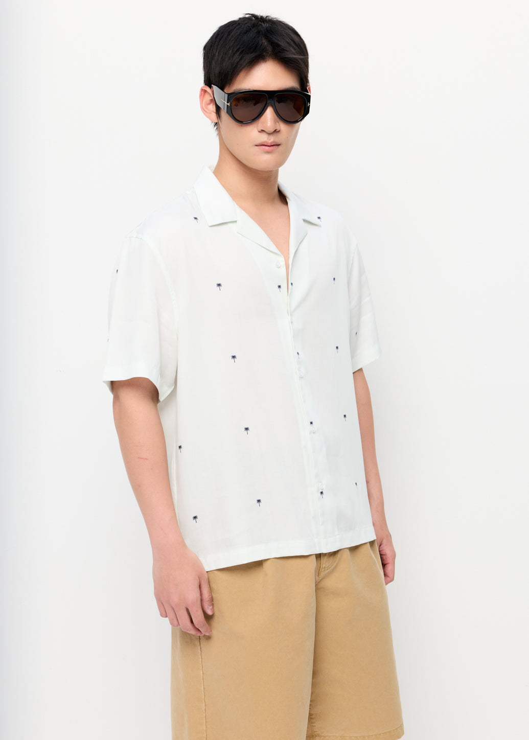 PALM TREE EMBROIDERED SHIRT