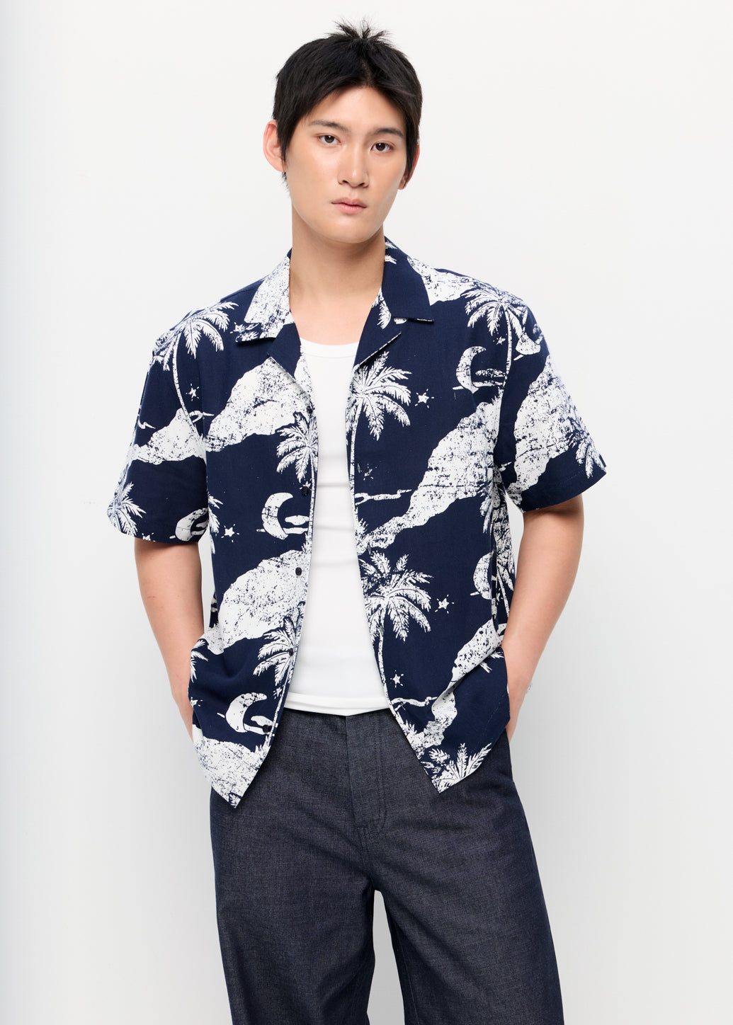 PALM TREE PRINTED SHIRT