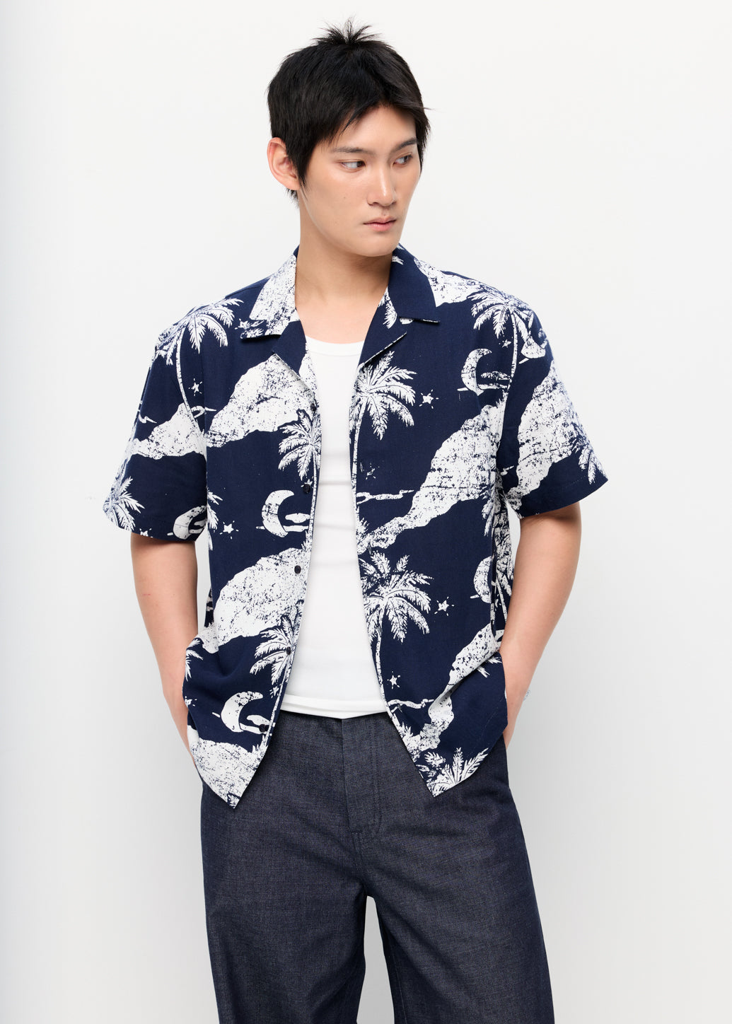 PALM TREE PRINTED SHIRT