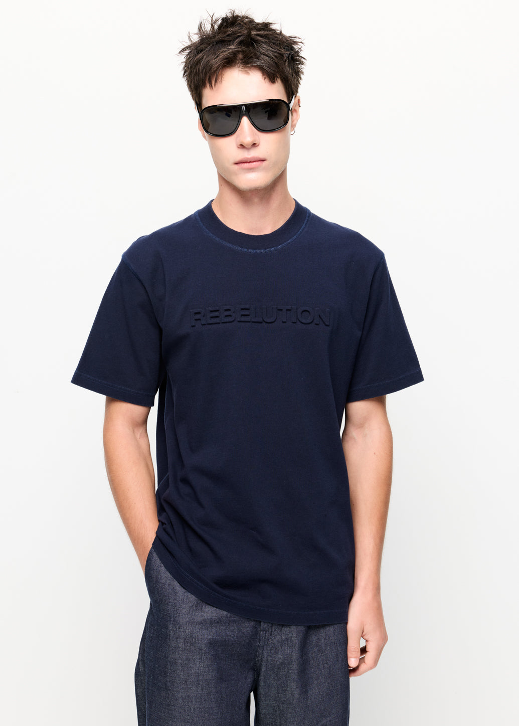 STATEMENT EMBOSSED TEE