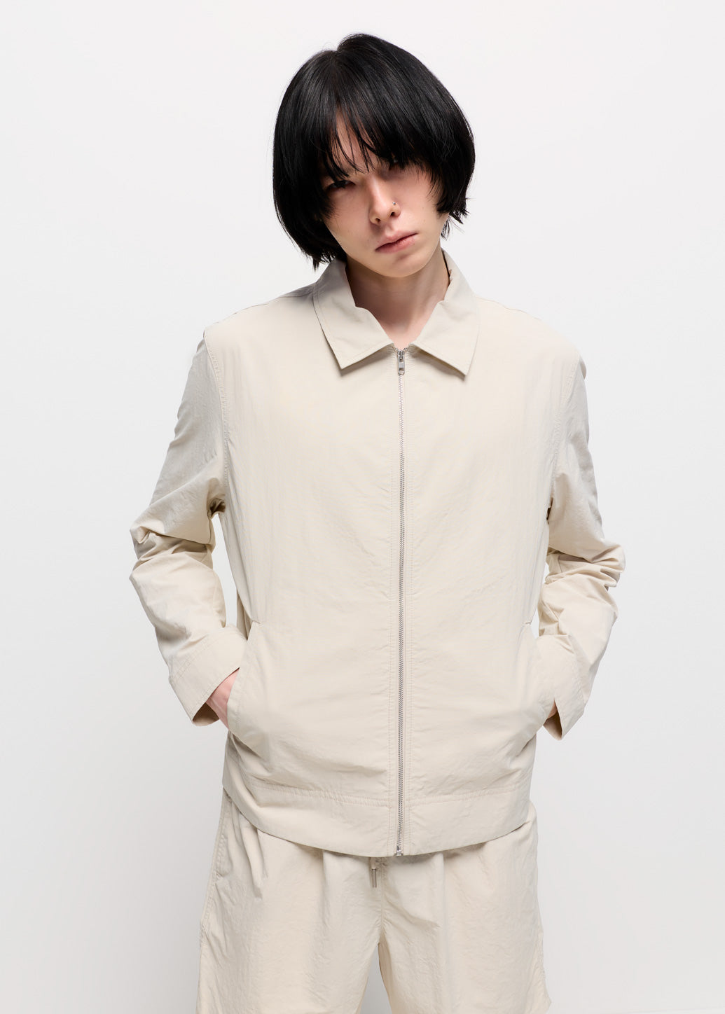 ZIP-FRONT NYLON JACKET