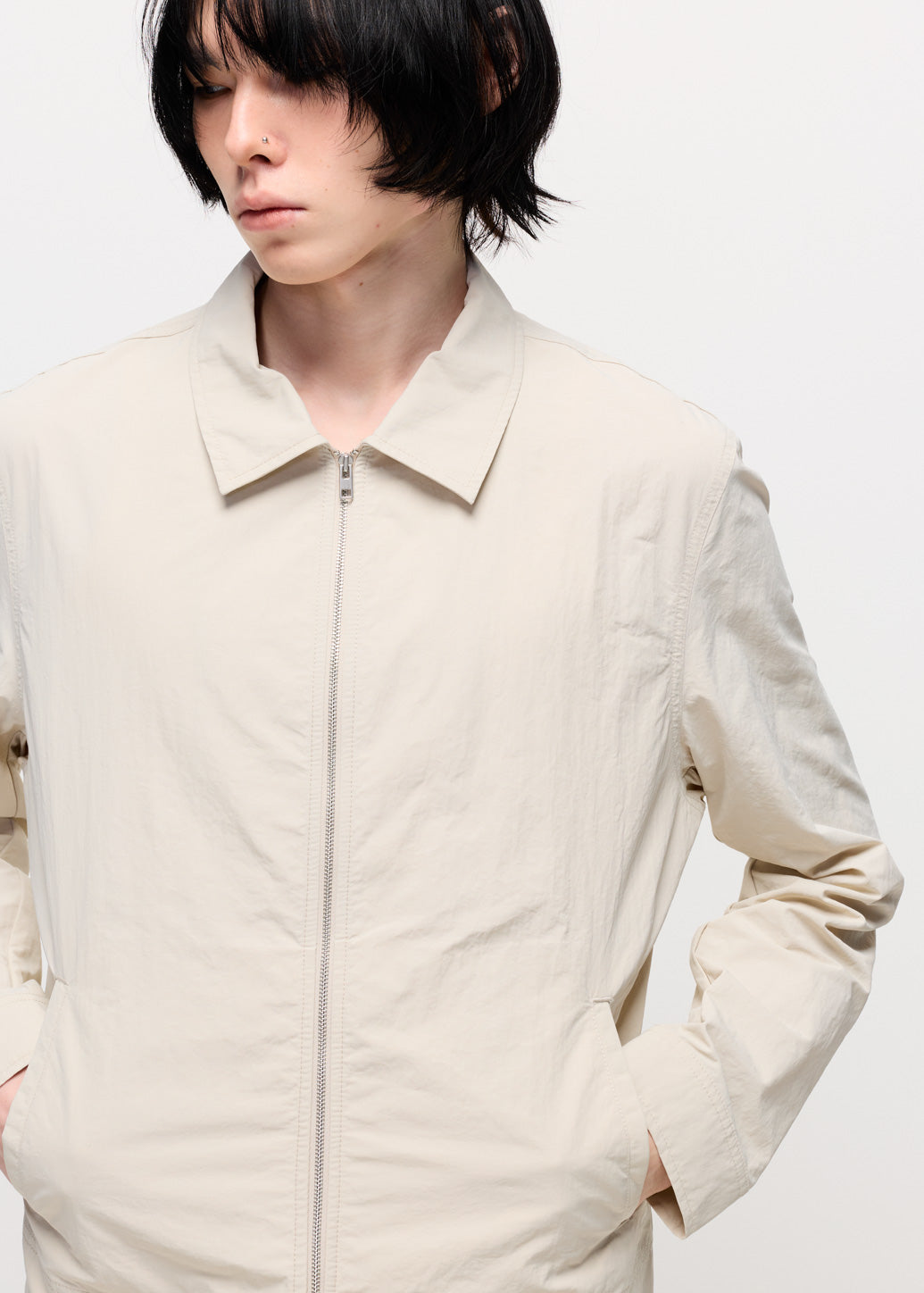 ZIP-FRONT NYLON JACKET