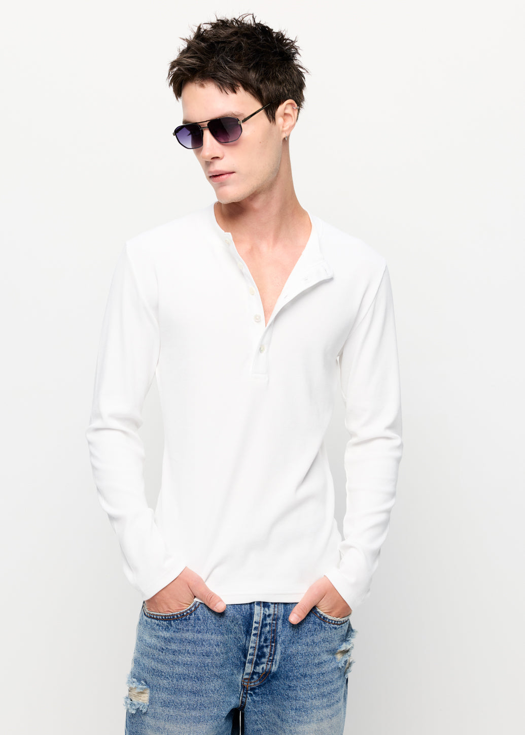 HENLEY LONG SLEEVE TEE