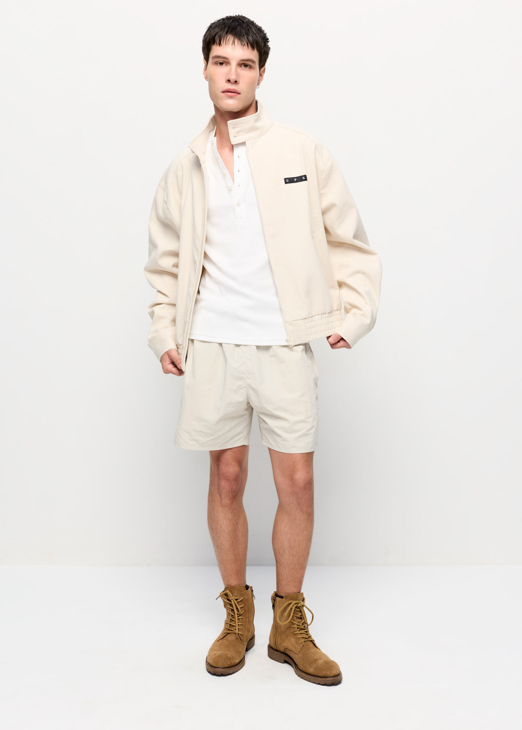 DRAWSTRING KNEE-LENGTH SHORTS