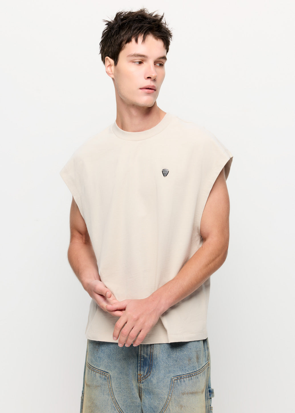 COTTON SLEEVELESS TEE