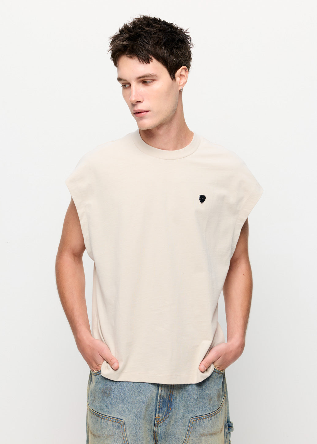 COTTON SLEEVELESS TEE