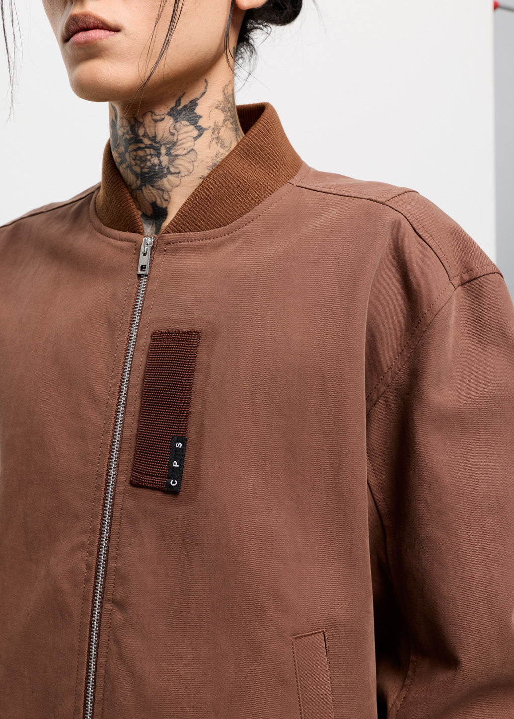 RETRO BROWN BOMBER JACKET
