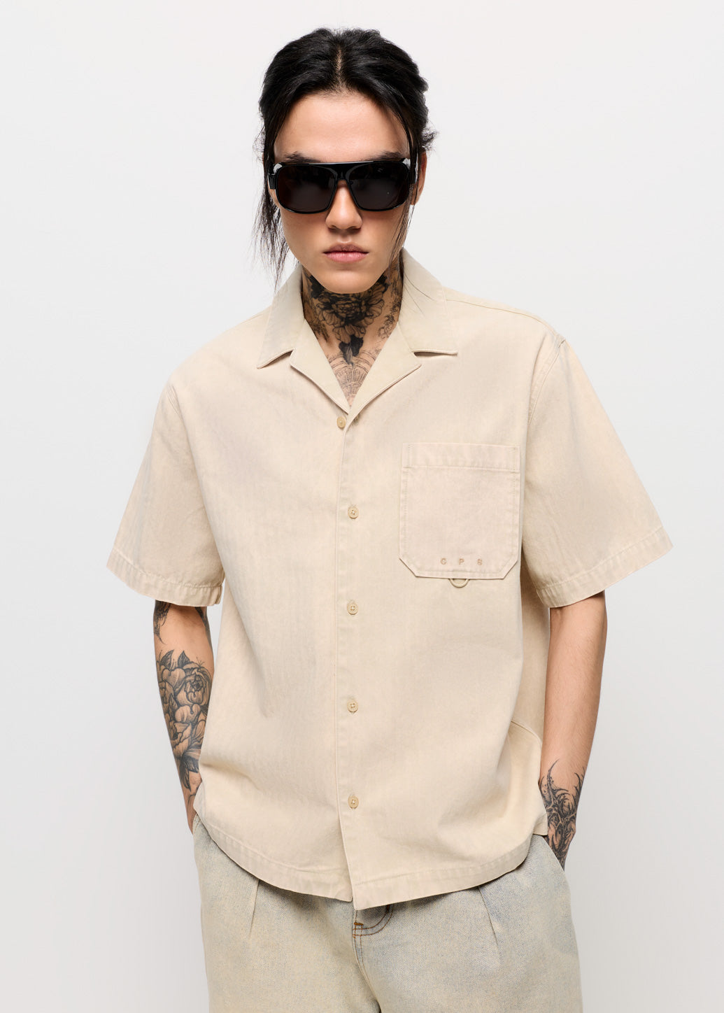 LOGO PRINTED RELAXED-FIT SHIRT
