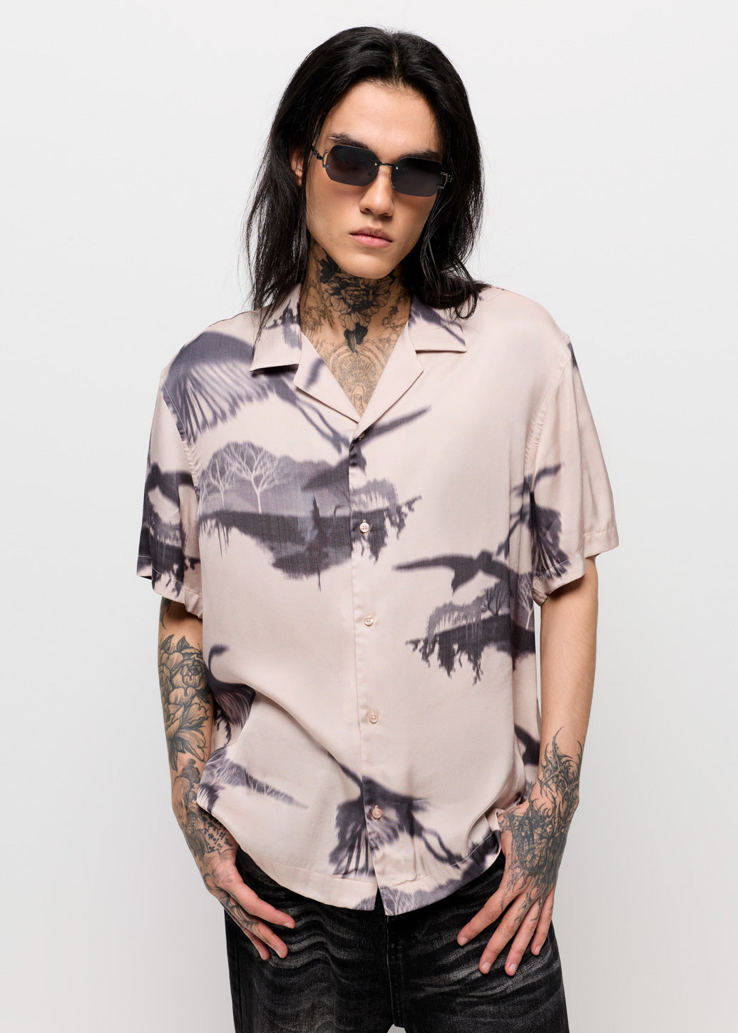 PRINTED HAWAIIAN SHIRT