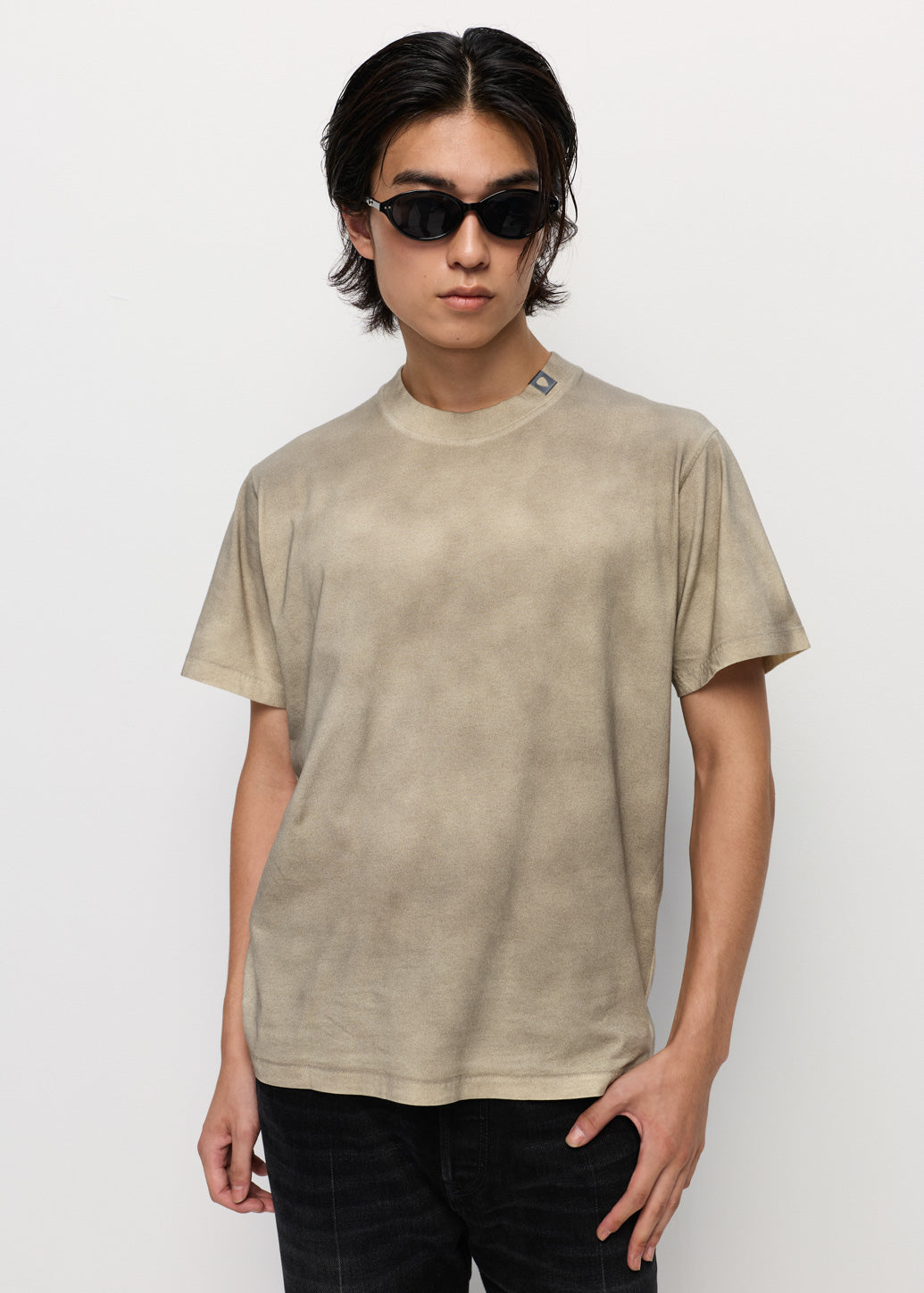 GREY WASHED SIGNATURE LOGO TEE