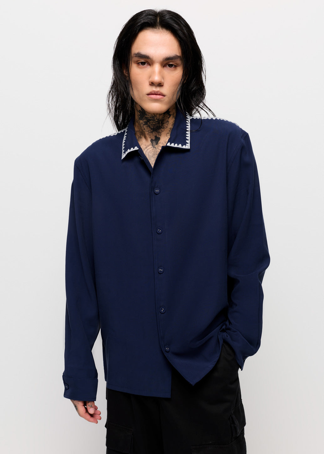RELAXED EMBROIDERED OVERSHIRT