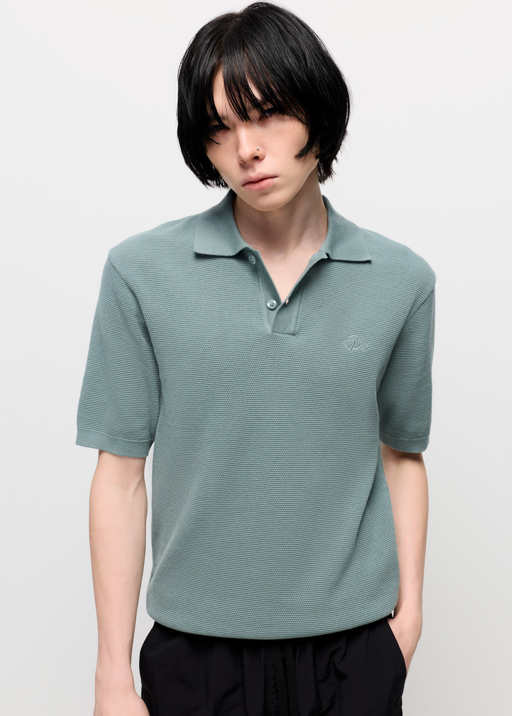 LOOSE FIT JERSEY POLO SHIRT