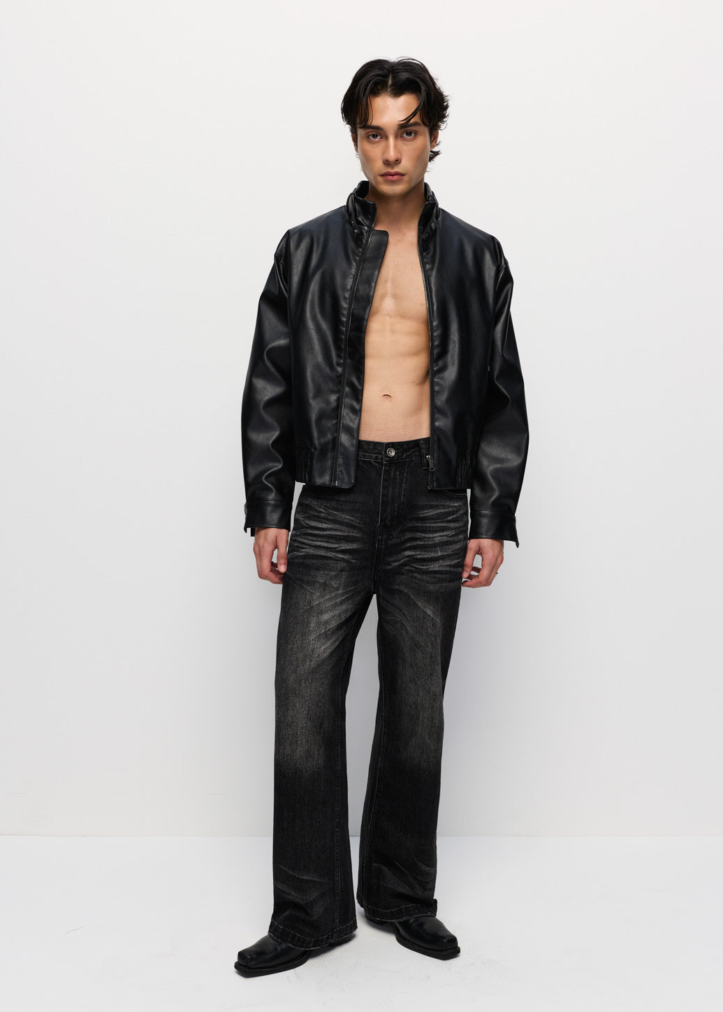 PU ZIP-UP JACKET