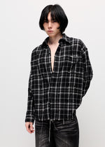 BLACK CHECKED SHIRT