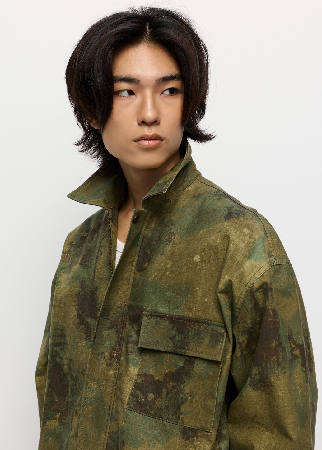 GREEN CAMOUFLAGE JACKET