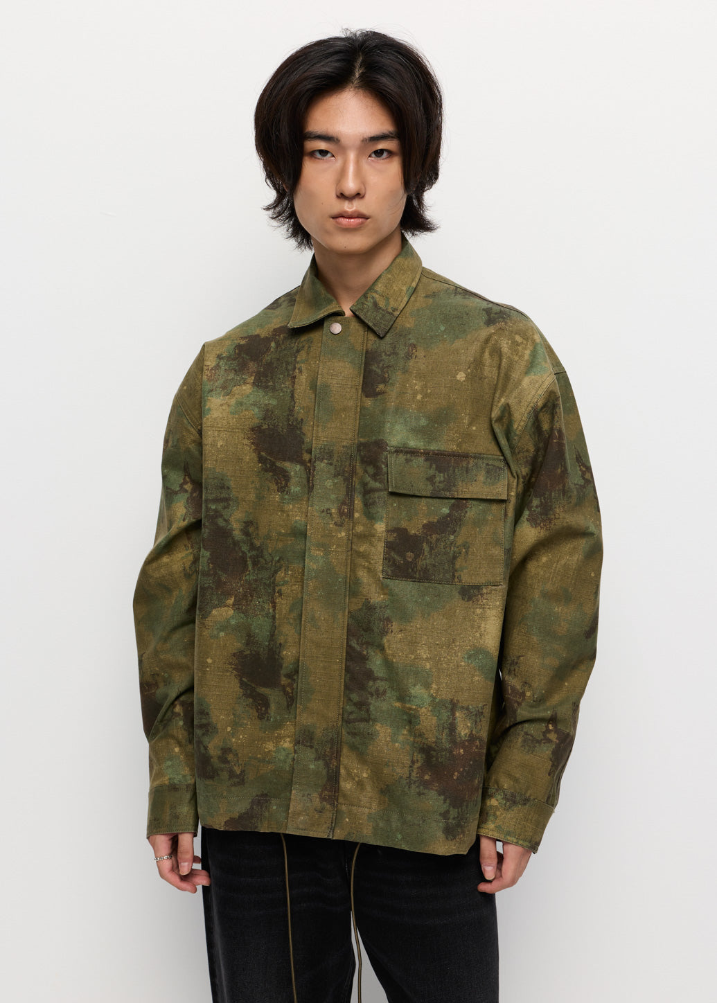 GREEN CAMOUFLAGE JACKET