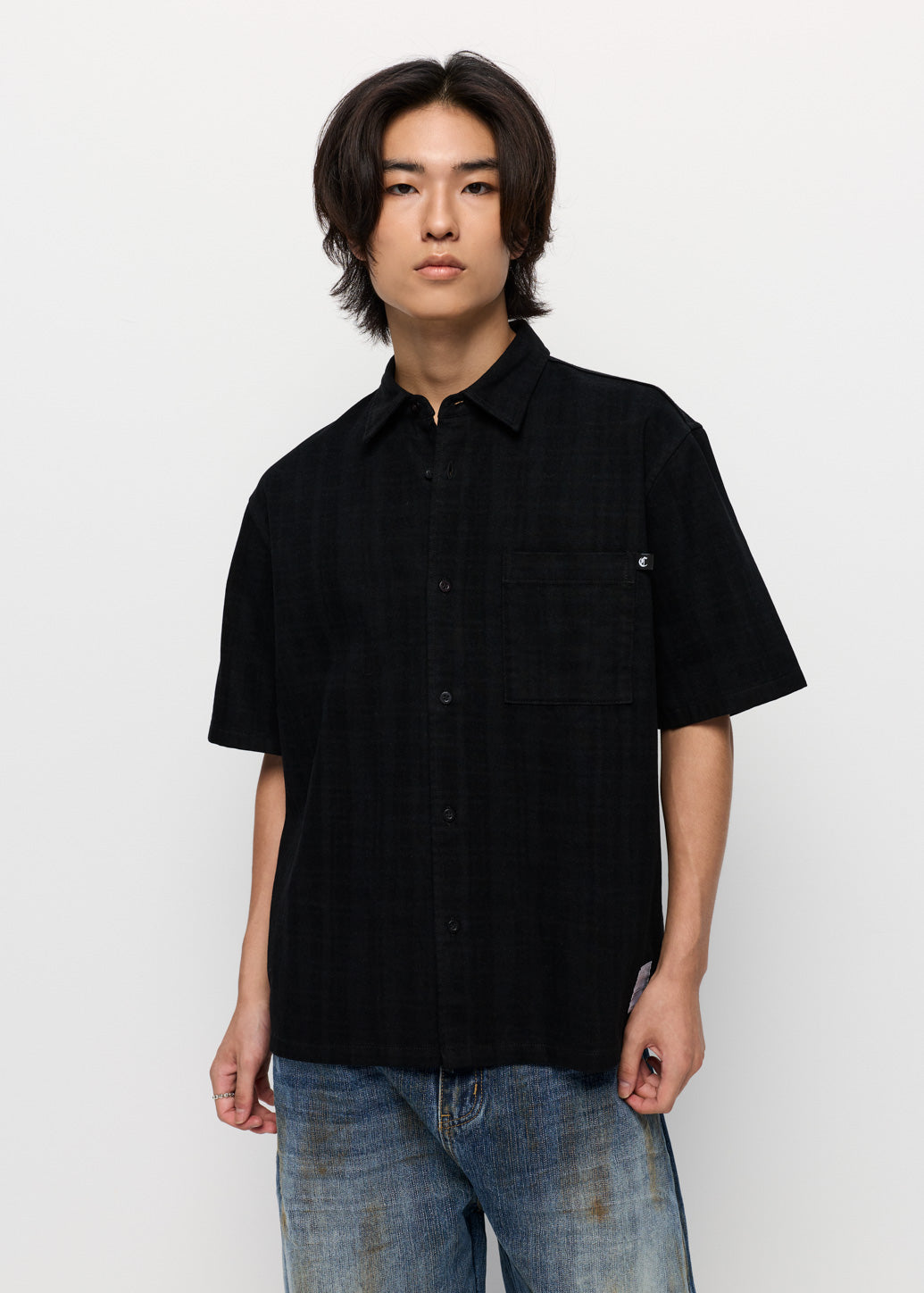 BLACK WASHED SHIRT