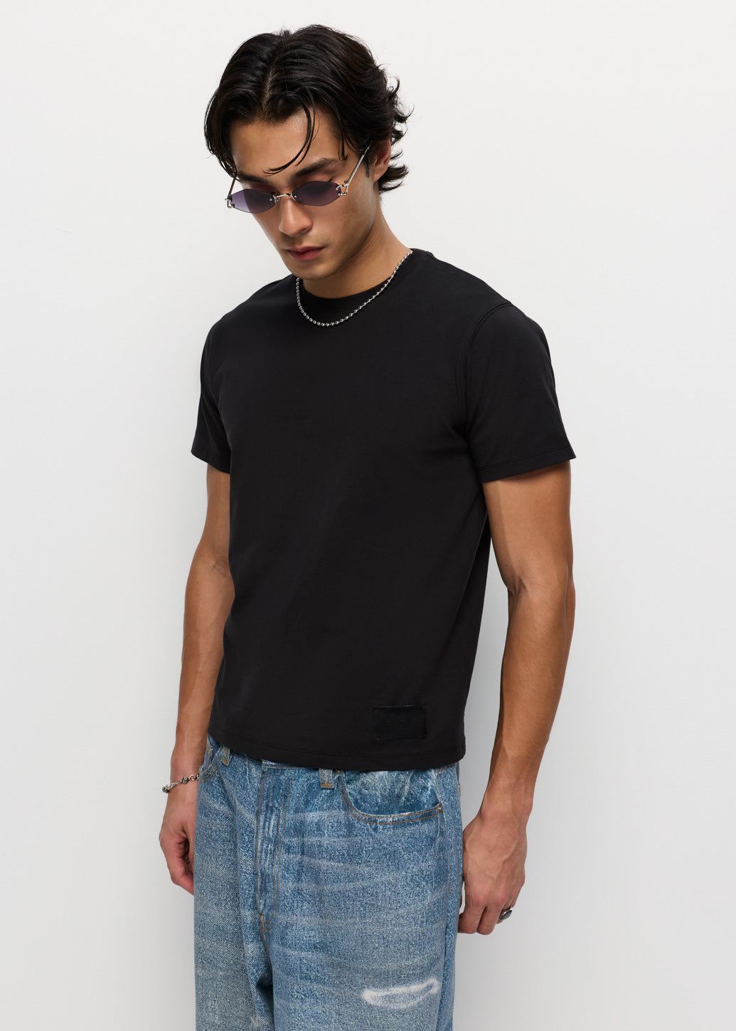 LOGO LABEL CREW NECK TEE