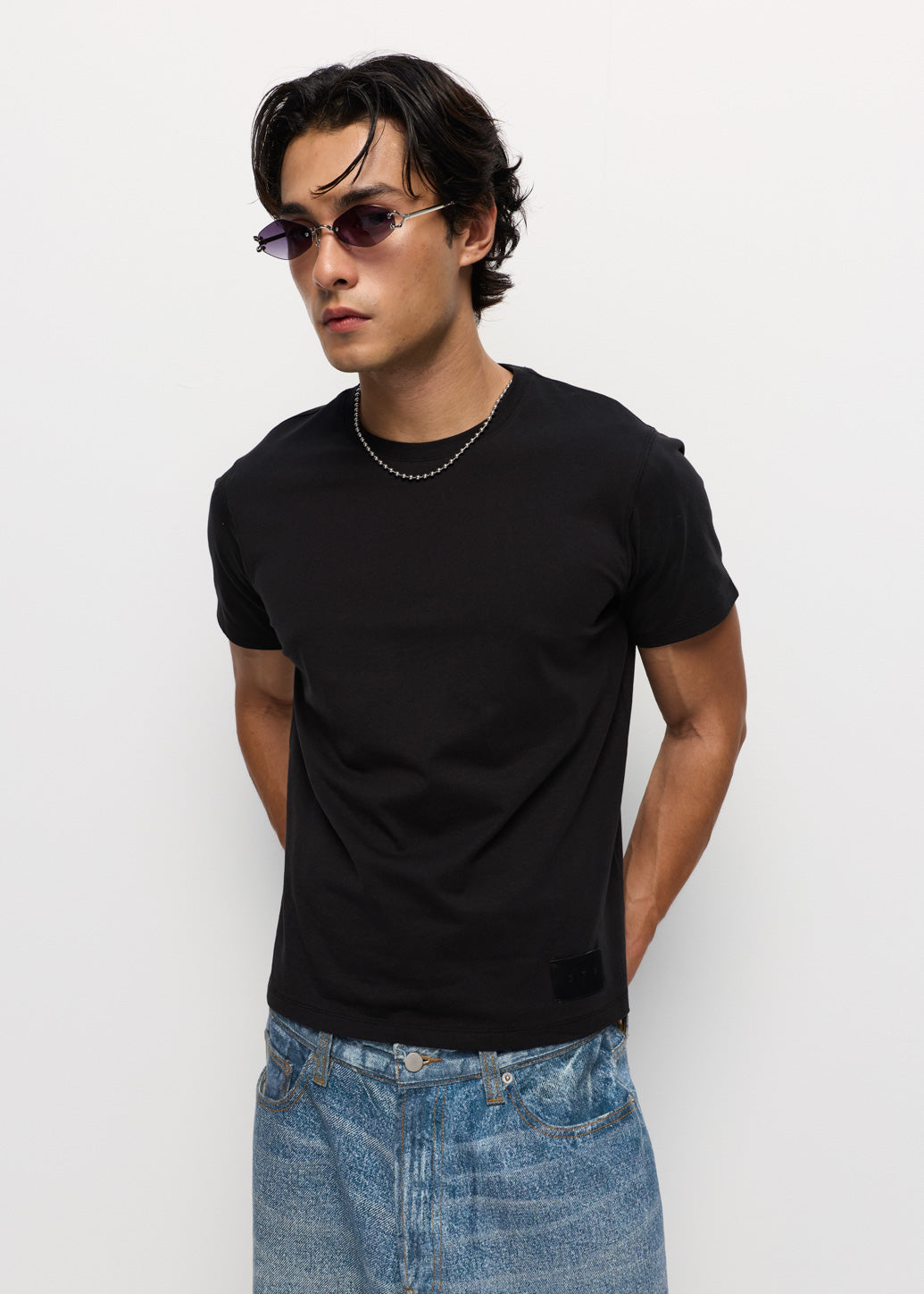 LOGO LABEL CREW NECK TEE