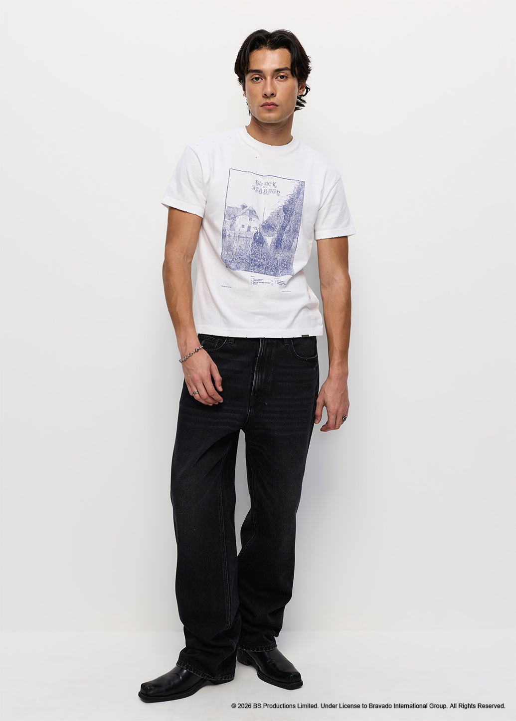 BLACK SABBATH PRINTED CROP TEE
