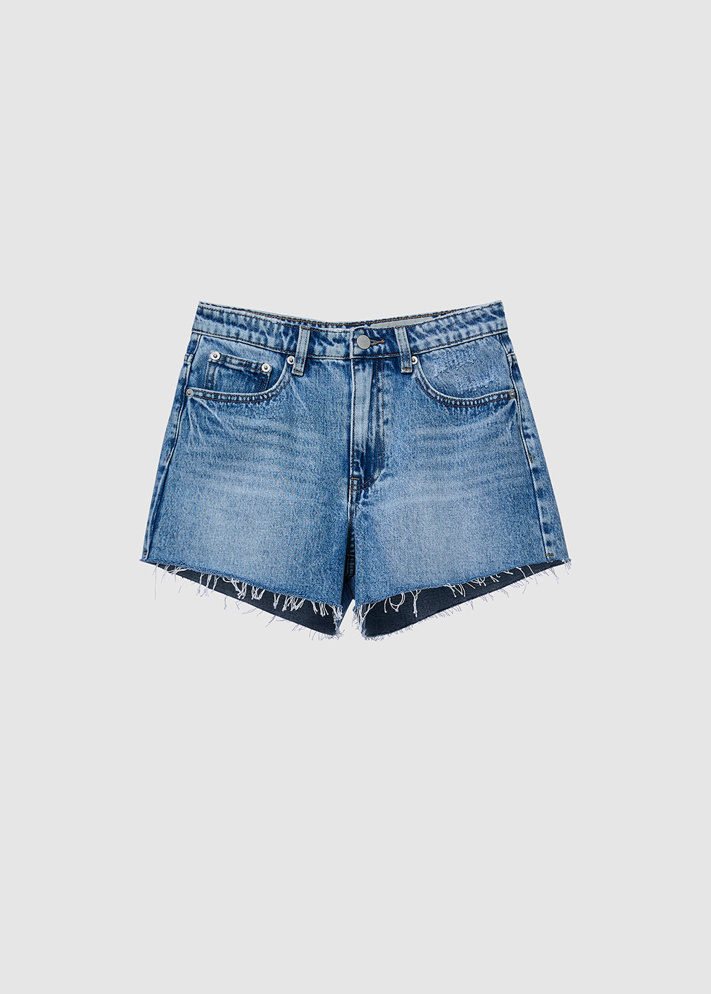 MID WAIST JEAN SHORTS Blue / 29