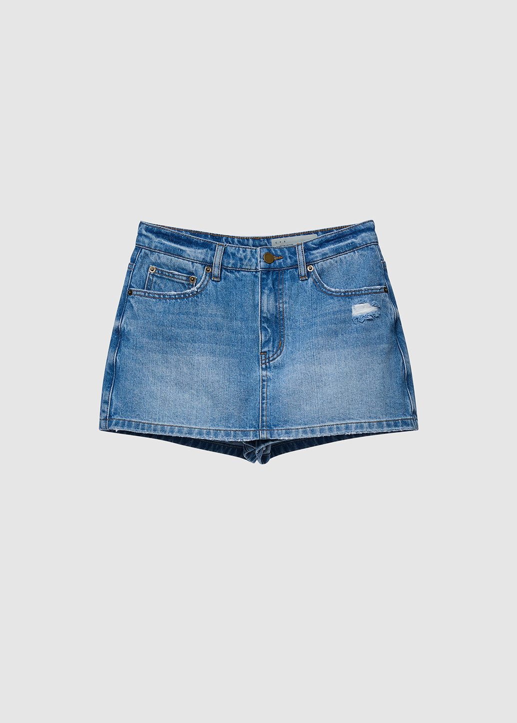 MID WAIST LIGHT JEANS SKORTS Blue / 29