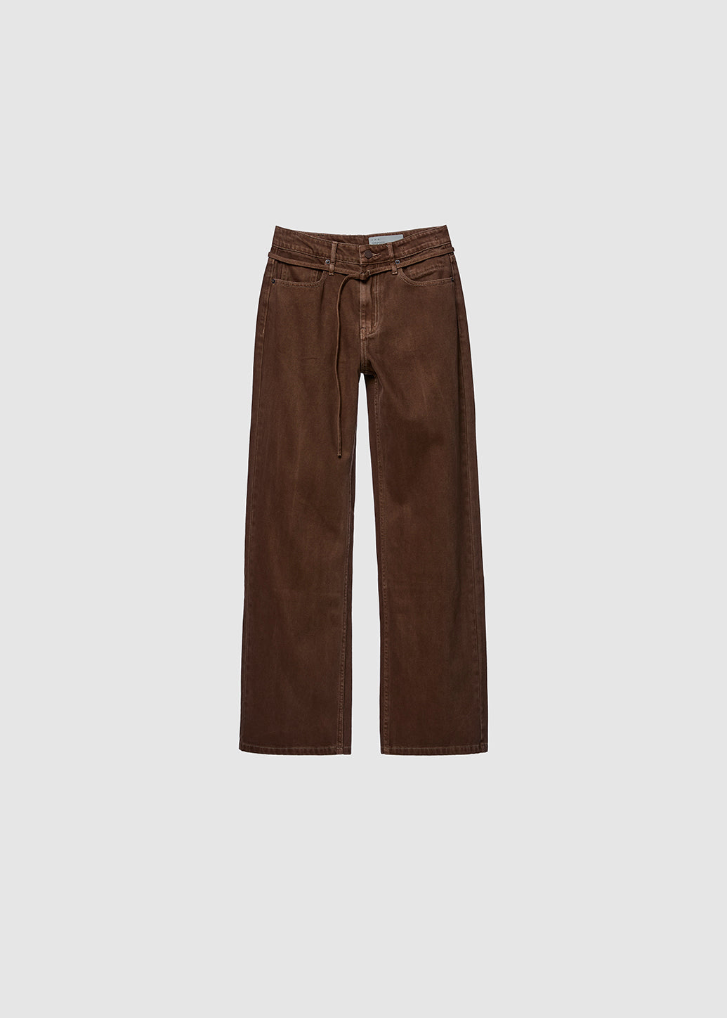 BROWN MID-RISE BAGGY JEANS Brown / 29