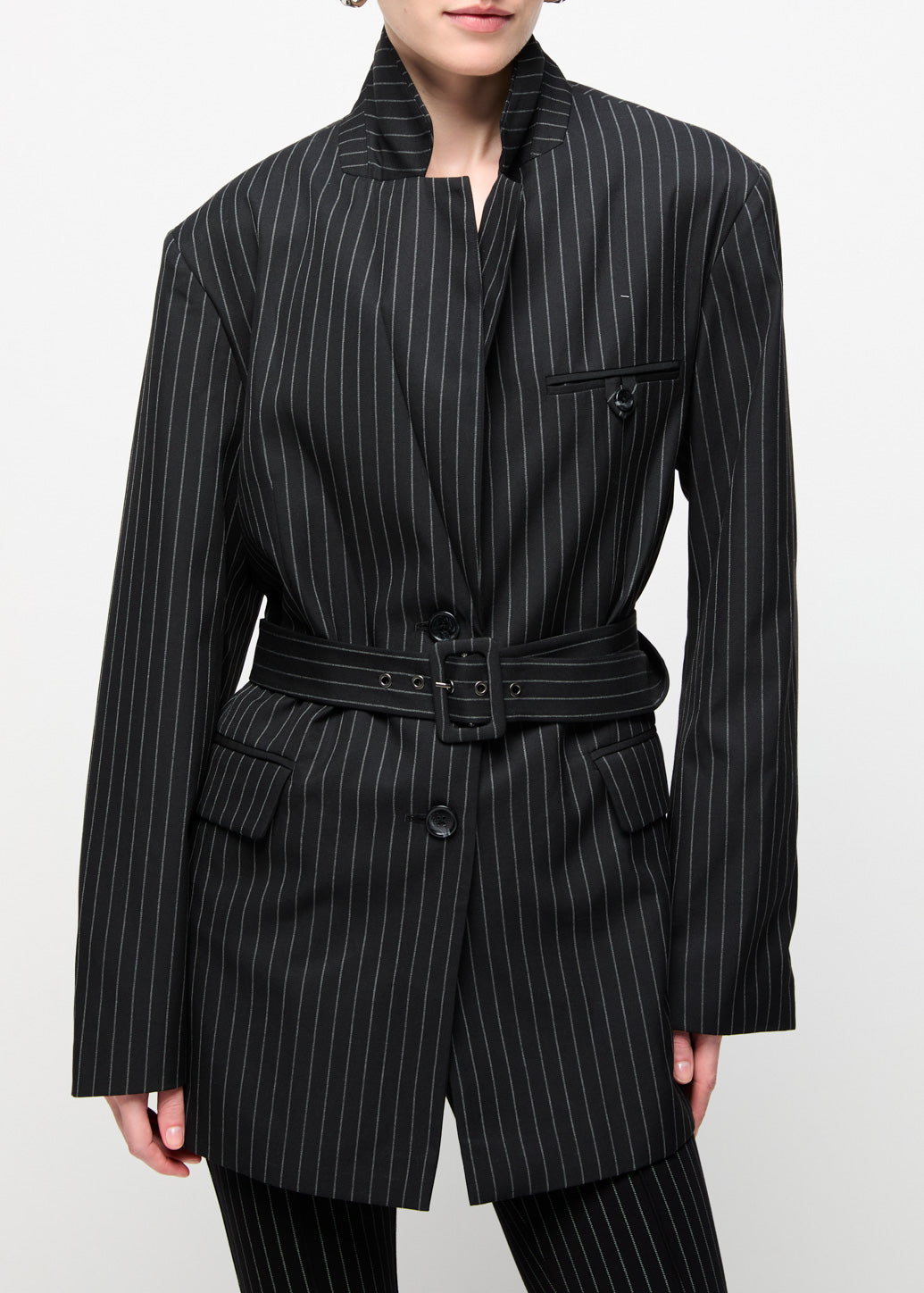 TIE-BELT BLAZER Black / M