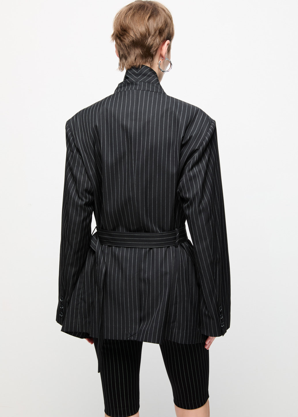 TIE-BELT BLAZER Black / M