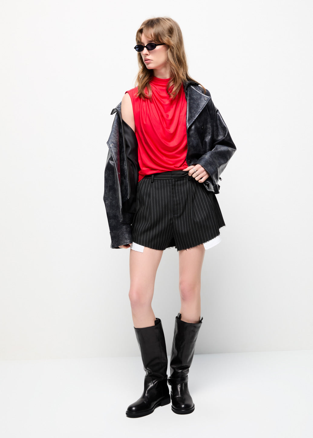 PINSTRIPE BLACK SHORTS Black / XL