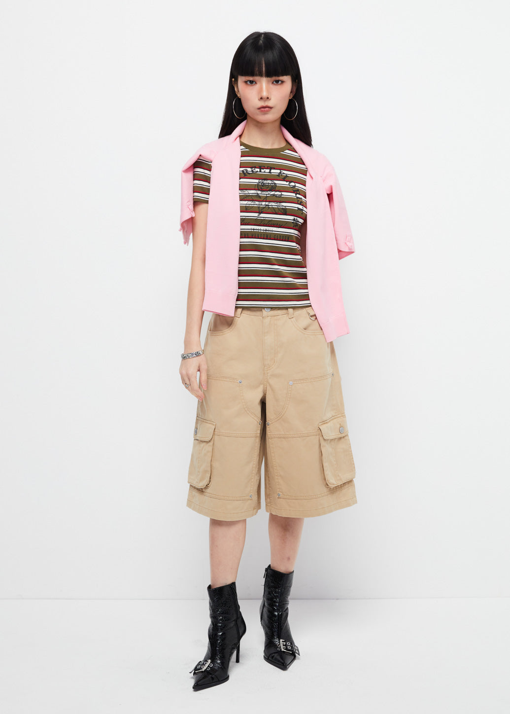 GREEN STRIPE SHORT SLEEVE TEE