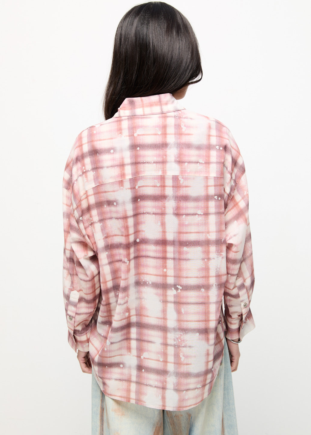 OVERSIZED CHECKED SHIRT Brown / L