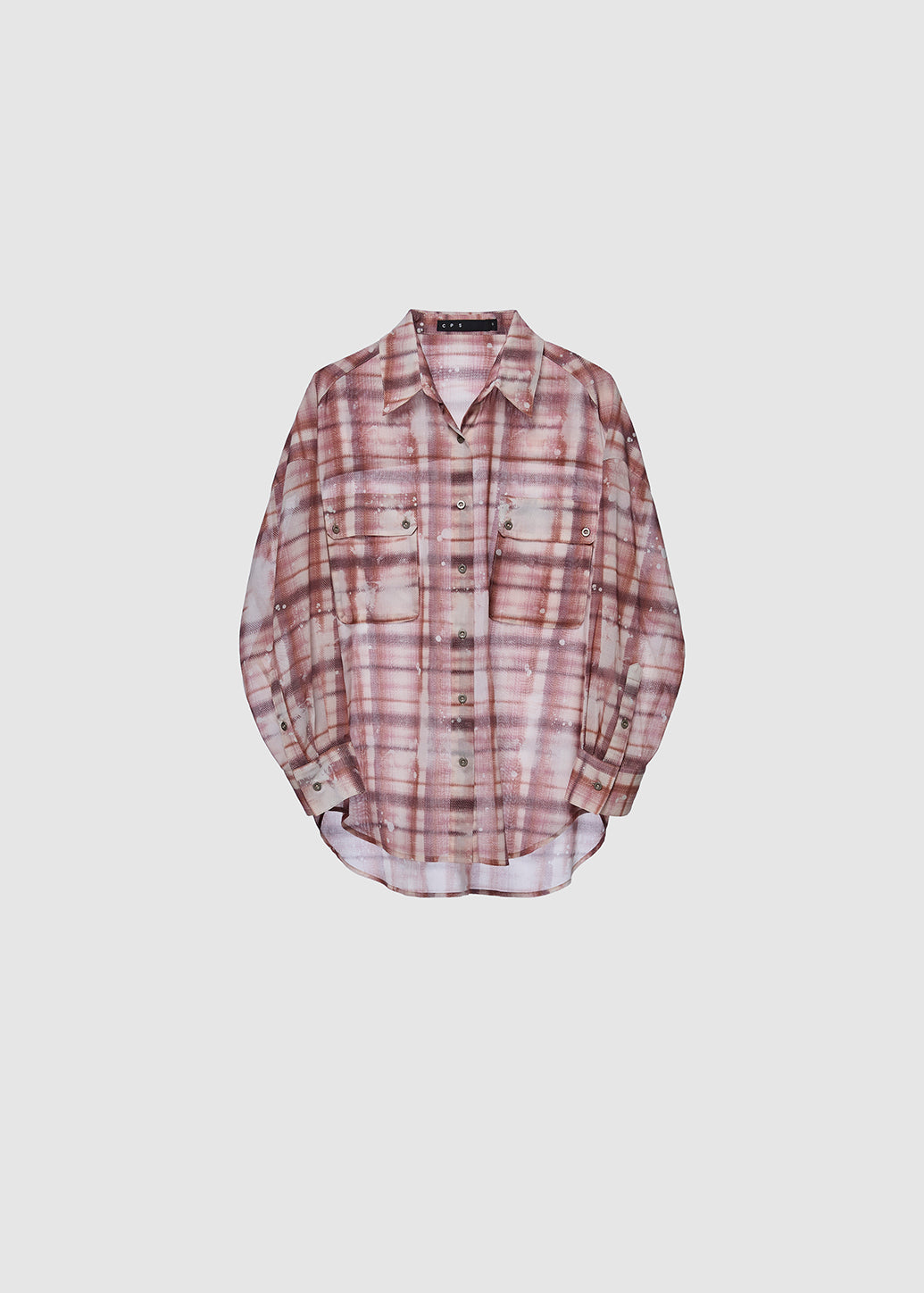 OVERSIZED CHECKED SHIRT Brown / L