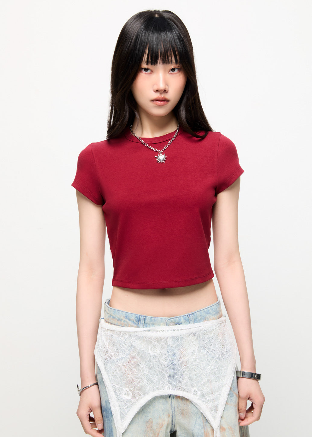 FITTED SHORT SLEEVE TEE Red / L