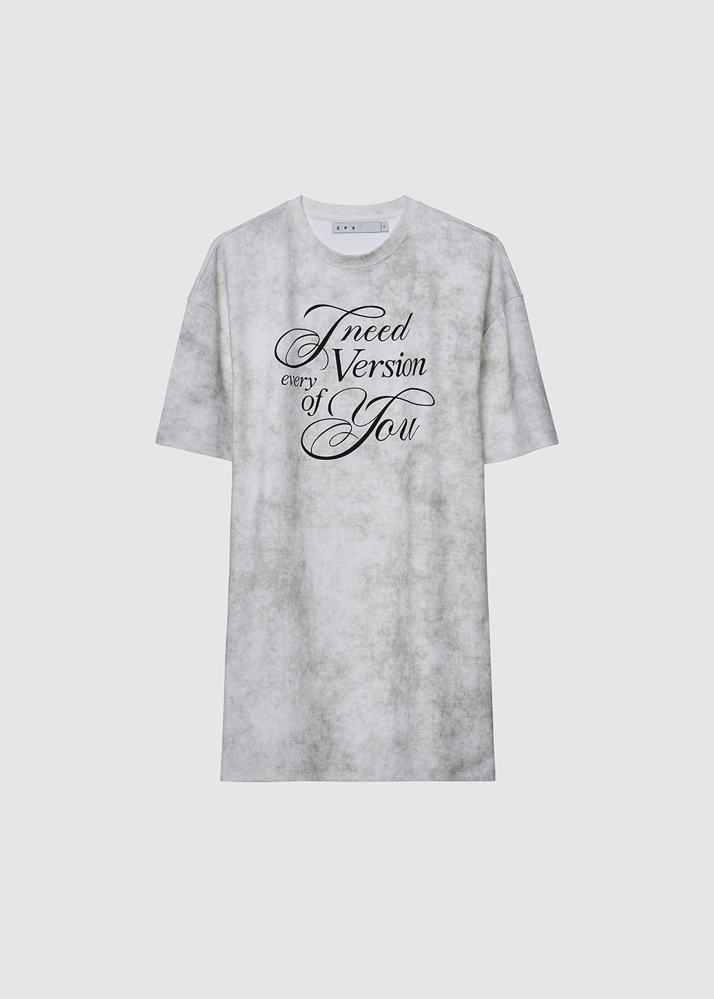 TYPOGRAPHY GRAPHIC TEE DRESS Off White / L