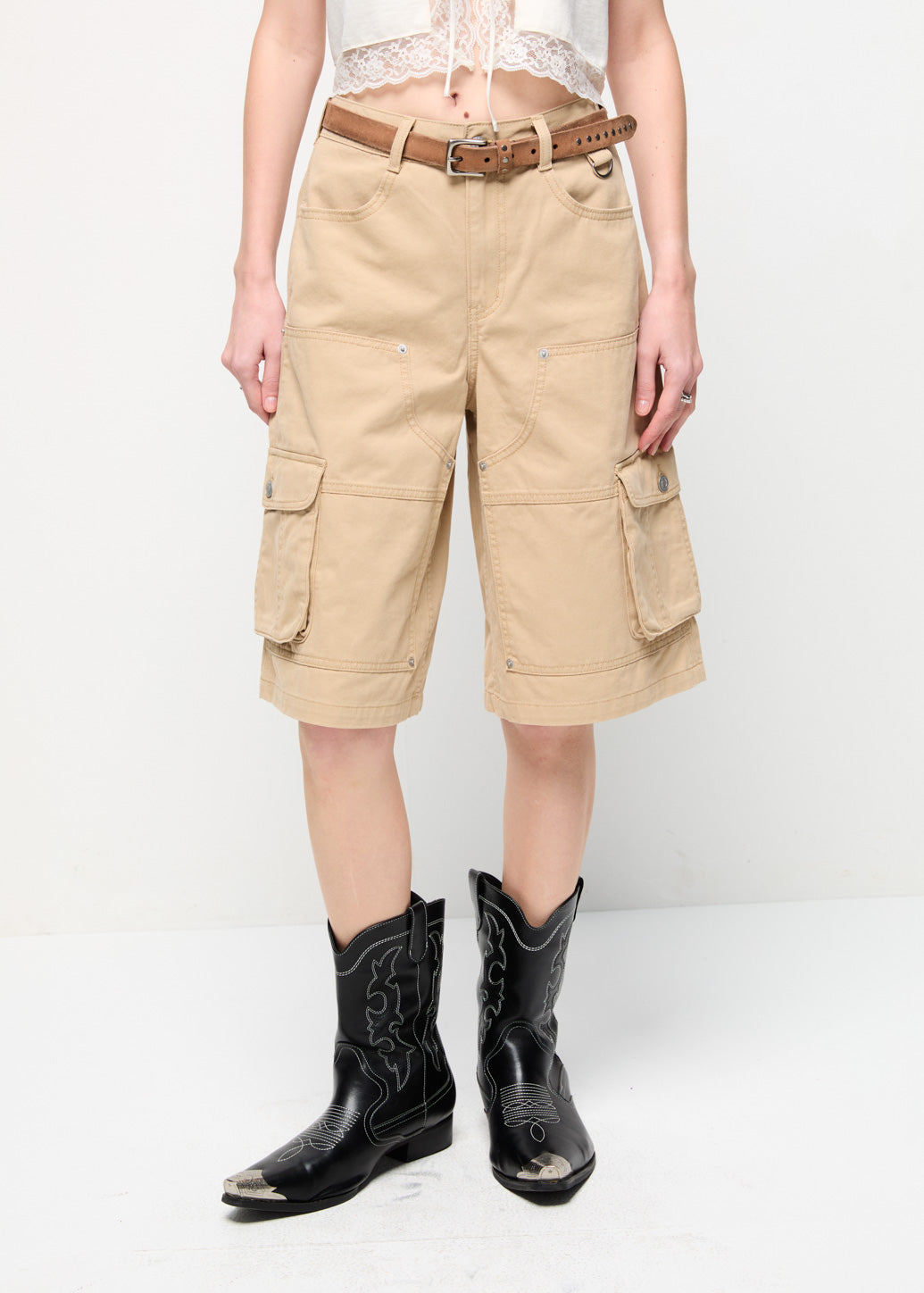 KNEE-LENGTH SHORTS