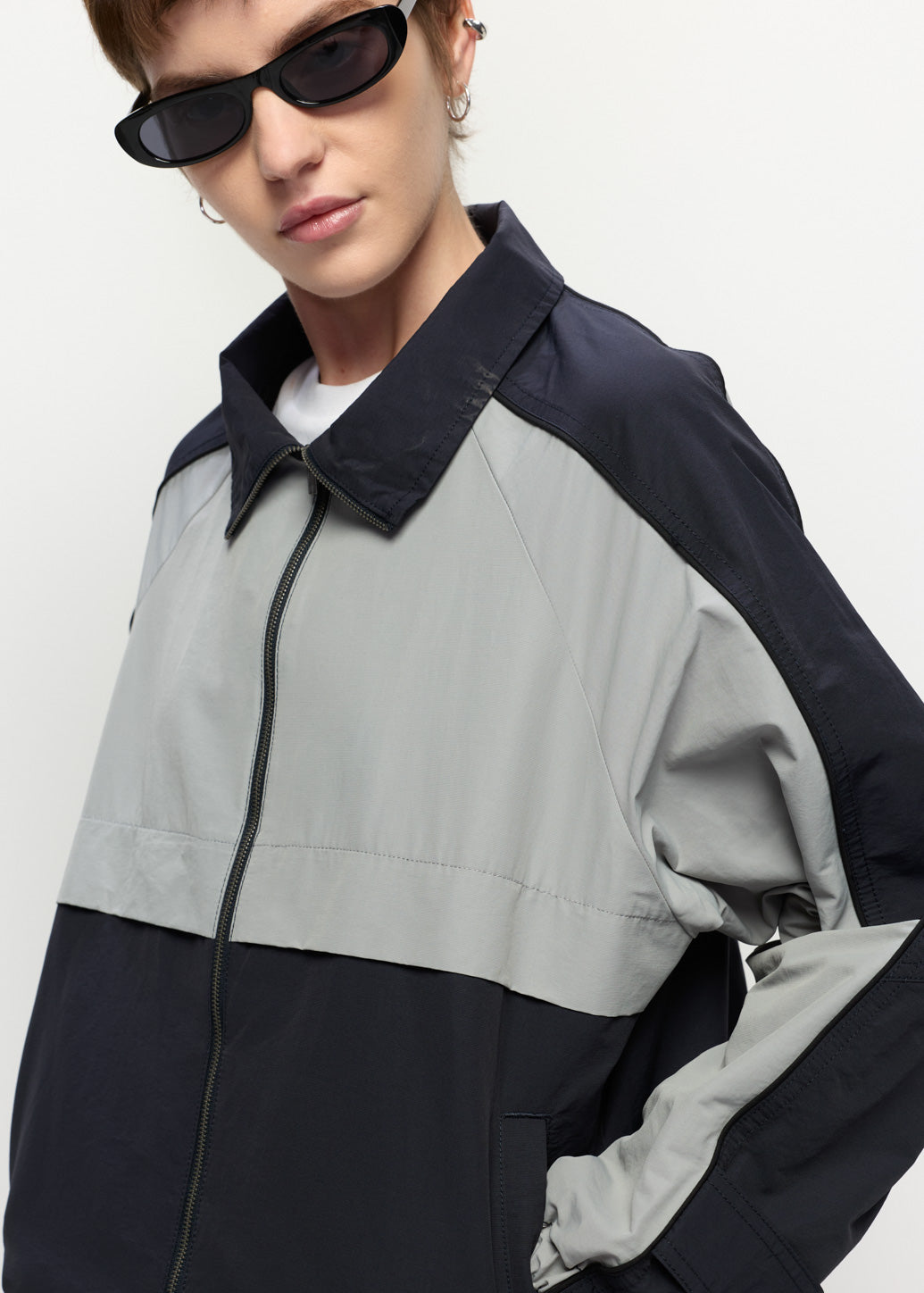 COLOR-BLOCK BOMBER JACKET