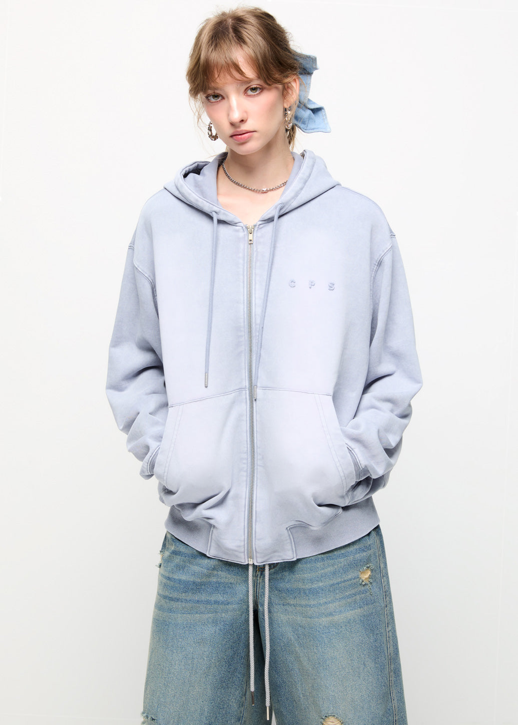 GREY OVERSIZED HOODIE