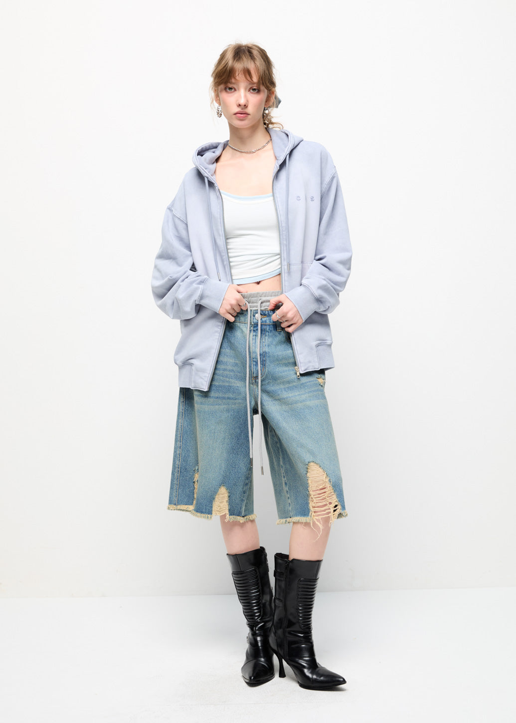 GREY OVERSIZED HOODIE