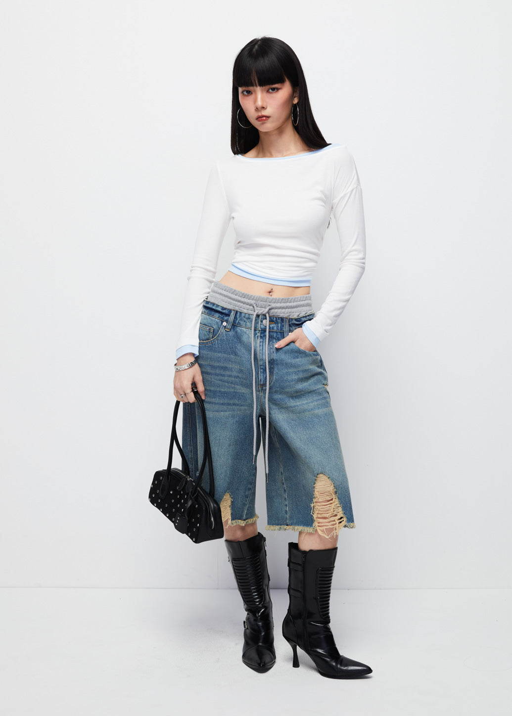 DOUBLE LAYERS LONG SLEEVE TOP